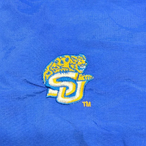 Vintage BAW Athletic Wear Southern Jaguars Pullover Jacket 3XL Blue NCAA